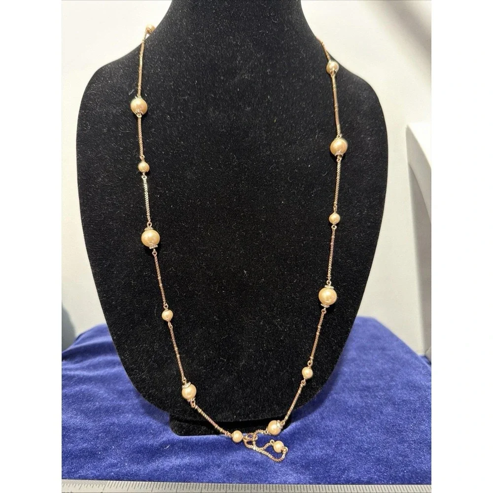 Kate Spade Pearly Delight Pearl Dangle Scatter Charm Long Necklace 34